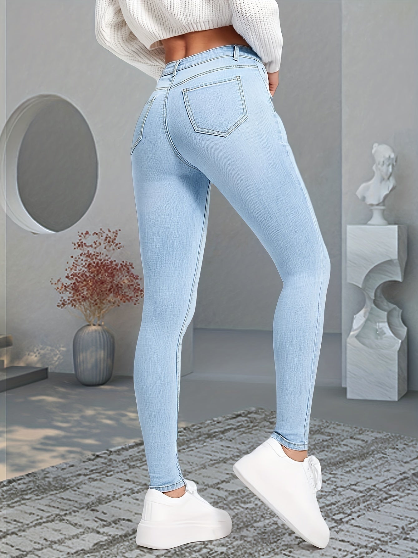 Blaue Skinny-Jeans - Emma