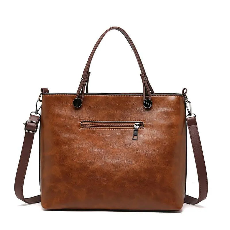 Clara – Elegante Handtasche in Cognac-Braun