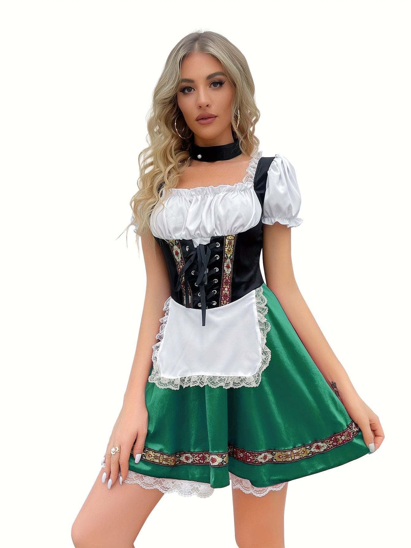 Traditionelles Oktoberfest Dirndl in Grün - Lena