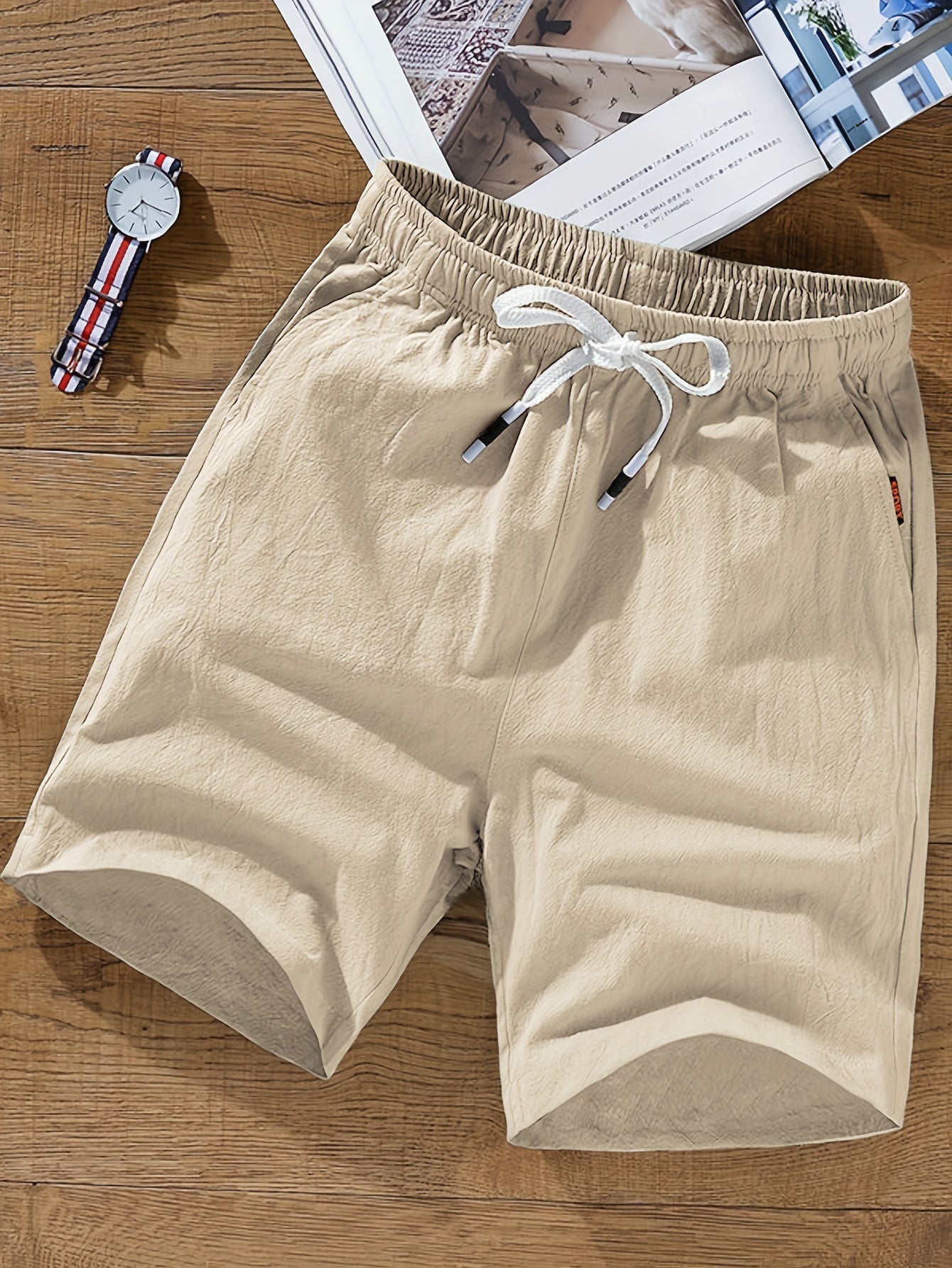 Sandfarbene Leinenshorts – Felix