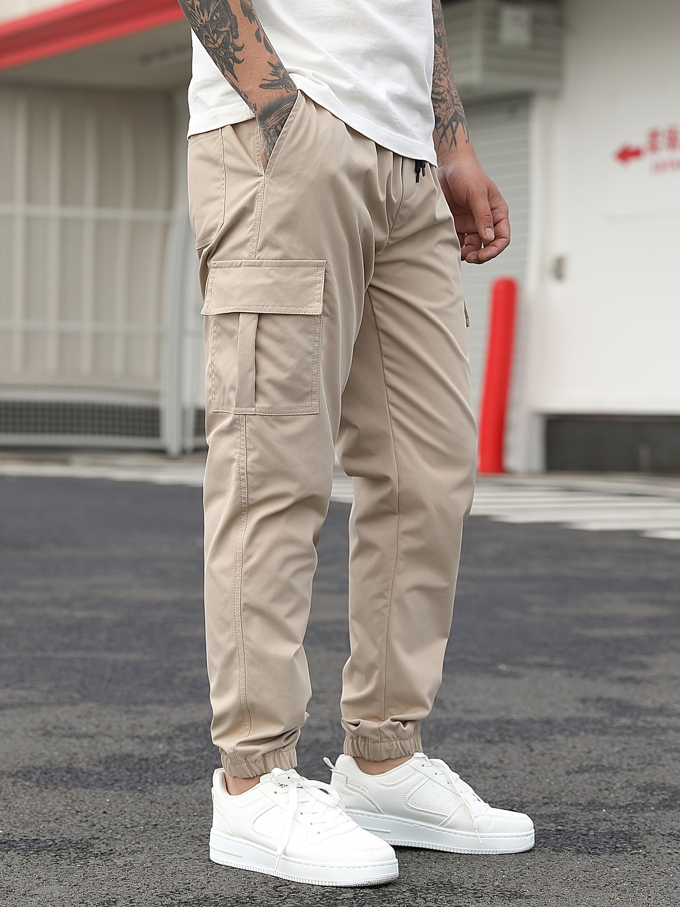 Beige Cargo Jogginghose - Lukas