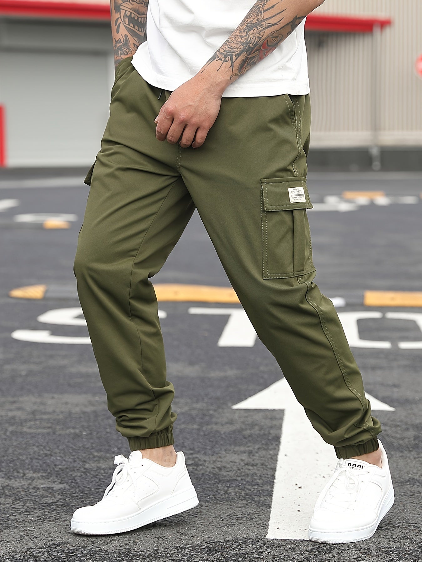 Beige Cargo Jogginghose - Lukas