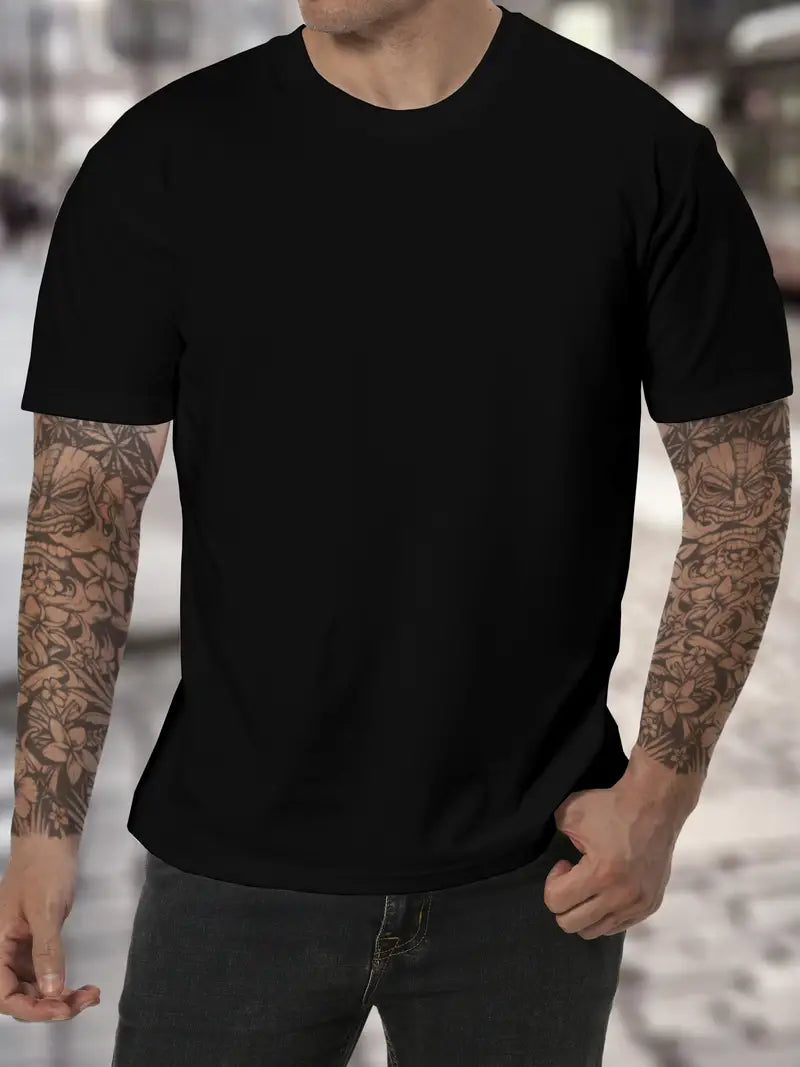 Einfarbiges T-Shirt mit Grafikdesign - Max