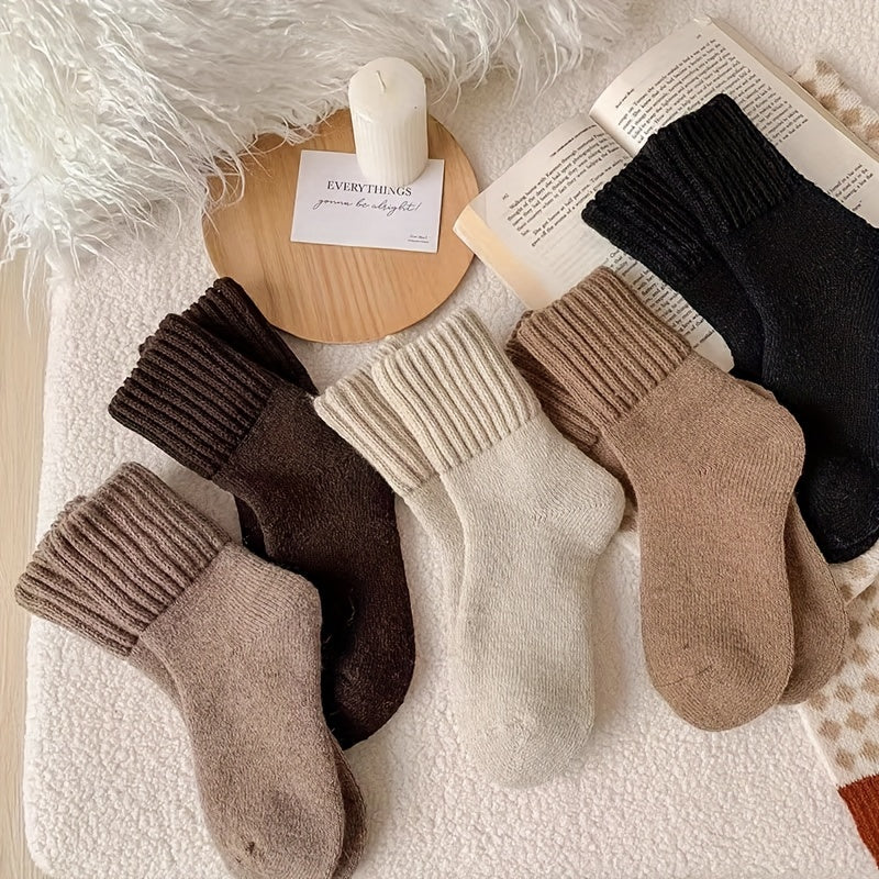 Warme Socken Beige – Weiche Winterstrümpfe