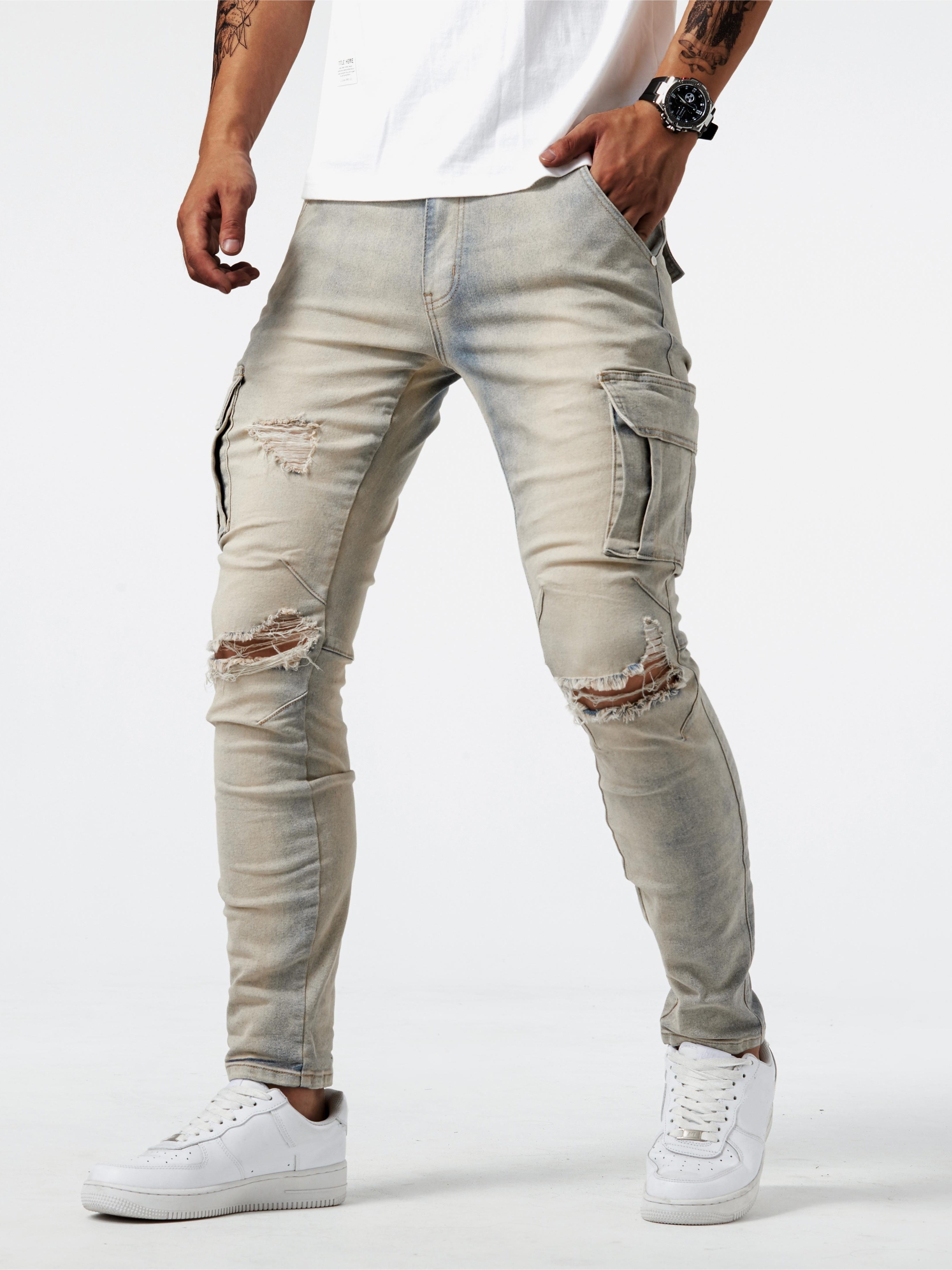 Graue Cargo Jeans - Max