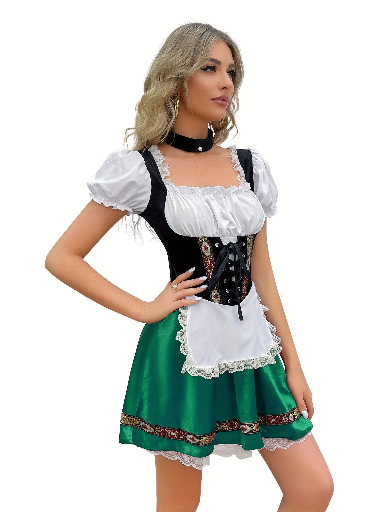 Traditionelles Oktoberfest Dirndl in Grün - Lena