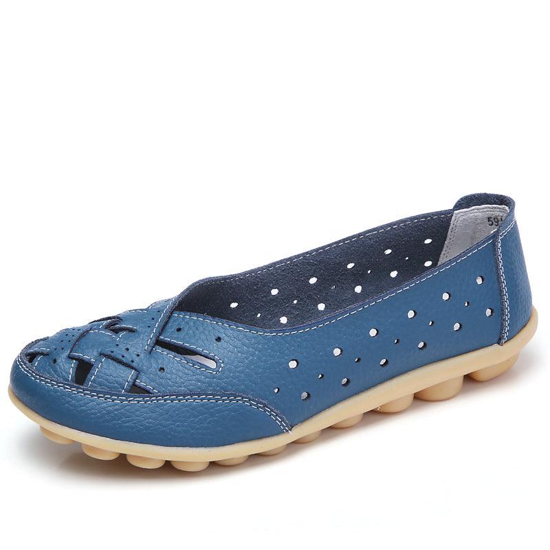 Anna - Blaue Komfort-Pantolette