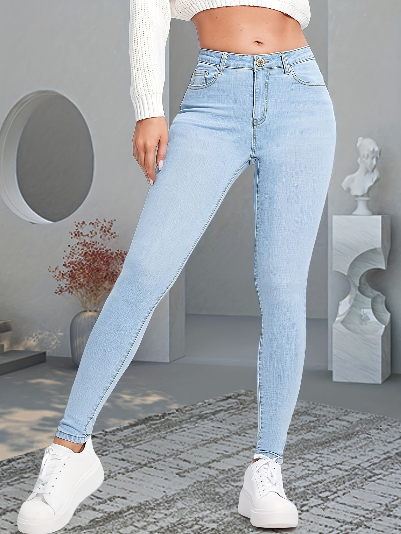 Blaue Skinny-Jeans - Emma