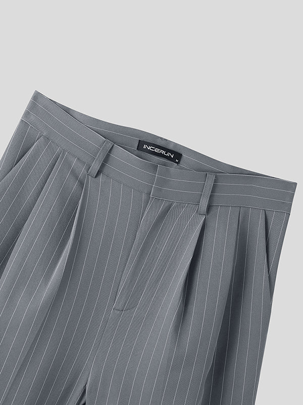 Schwarze Pinstripe Bermuda-Shorts - Leo