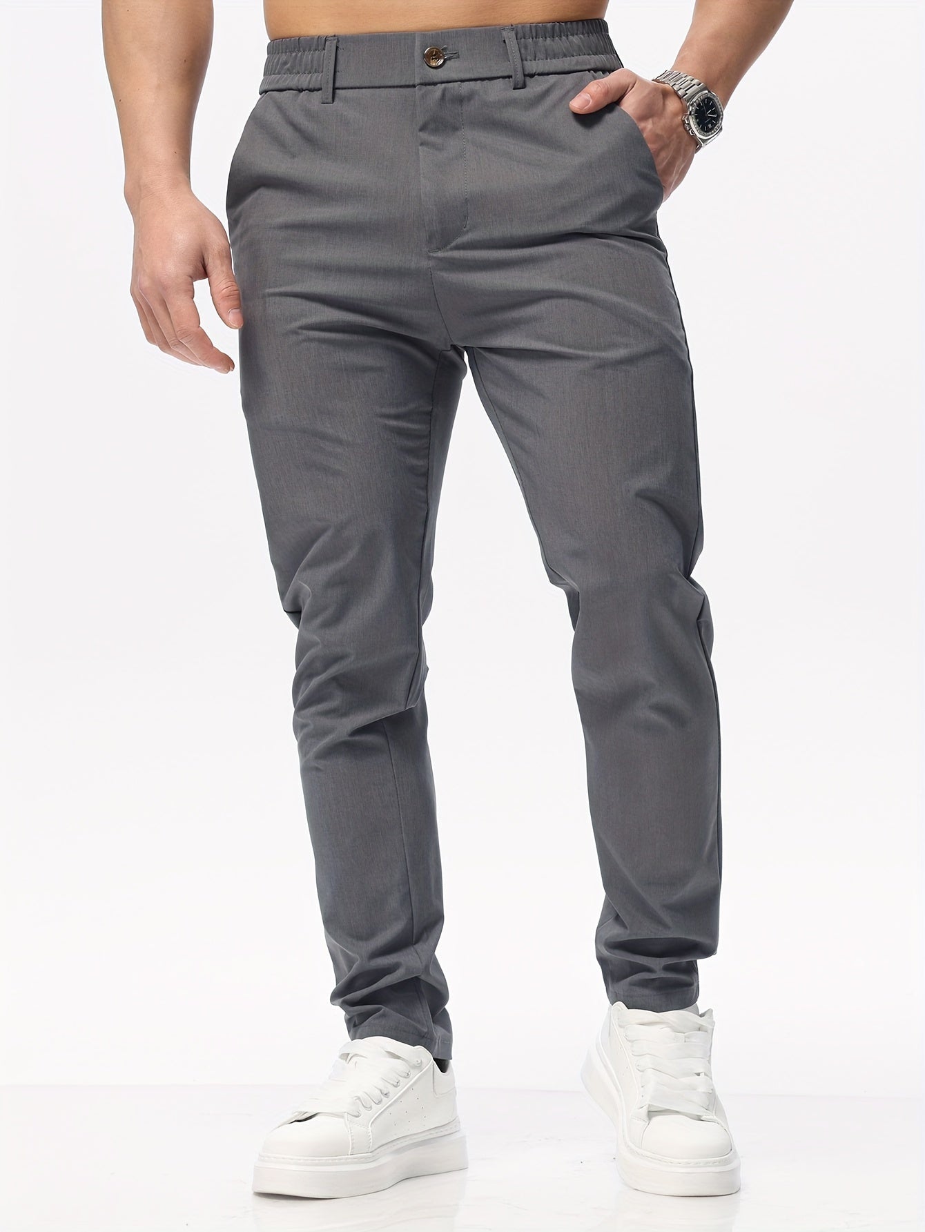 Beigefarbene Herren Slim Fit Freizeithose - Jonas