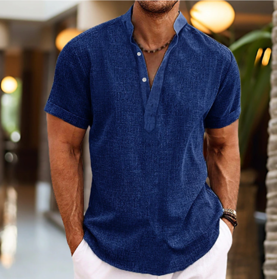 Navy Henley T-Shirt - Max