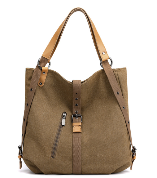 Grace - Sandfarbene Canvas-Tasche