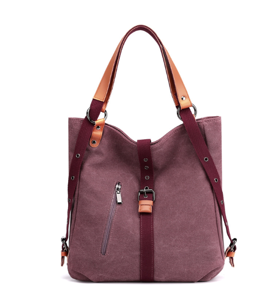 Grace - Sandfarbene Canvas-Tasche