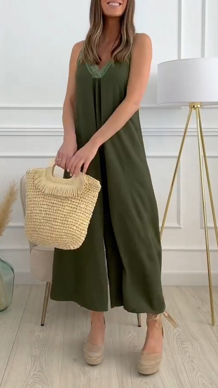 Grace – Chic Olivgrüner Jumpsuit