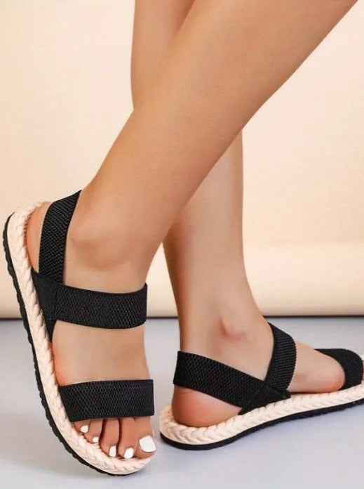 Lena – Chic in Schwarz: Komfort-Espadrilles