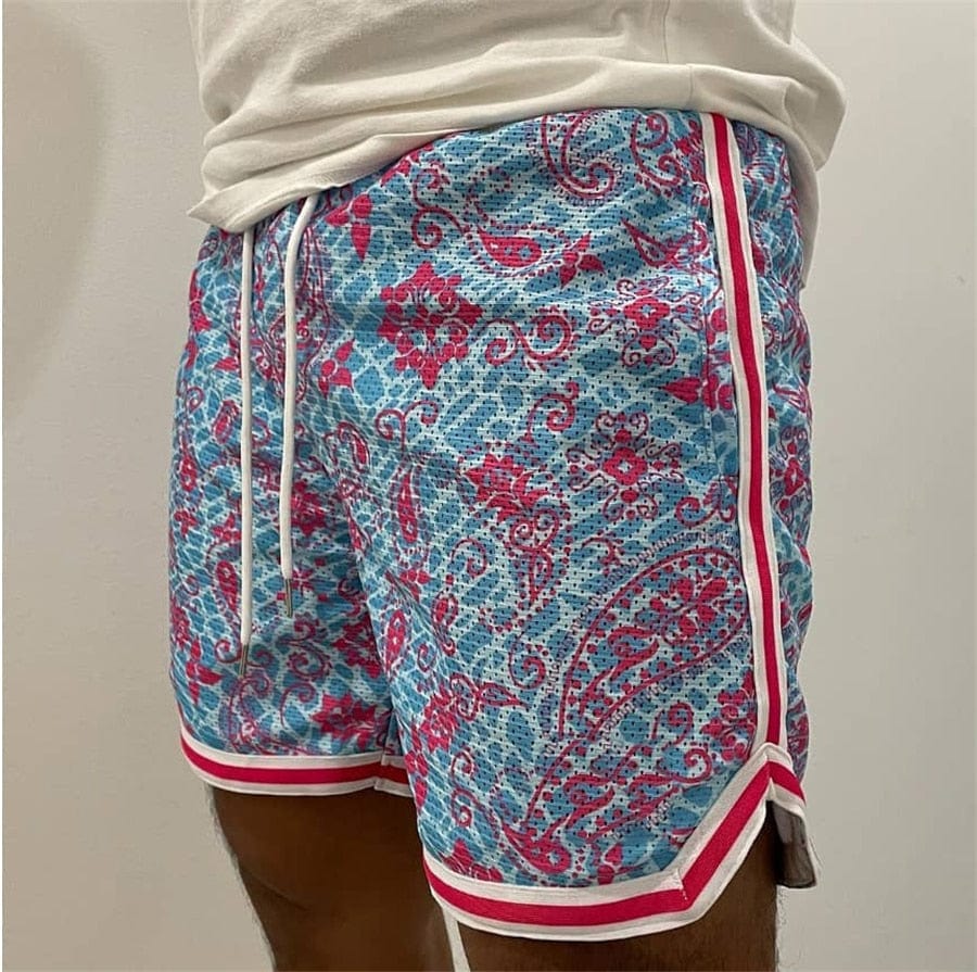 Schwarze Paisley Shorts - Leon