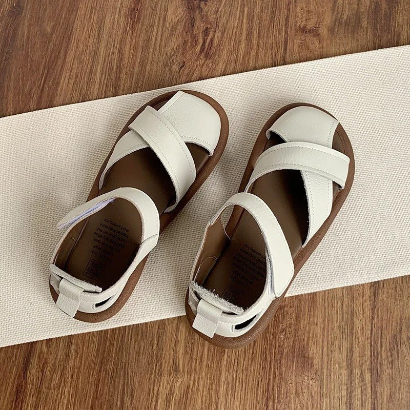 Weiße Klettverschluss-Sandalen für Kinder - Max